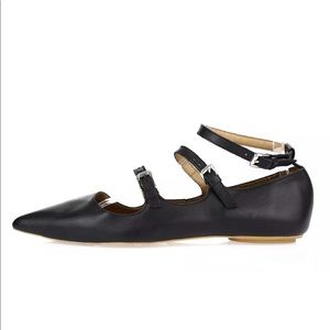 TOPSHOP pointy buckle flat
